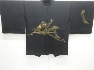 扇に横笛模様刺繍絵羽織